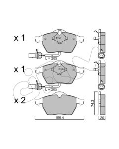 CIFAM 8221813 - Kit pastiglie freno, Freno a disco