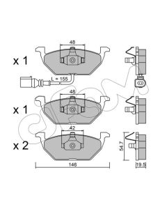 CIFAM 8222112 - Kit pastiglie freno, Freno a disco