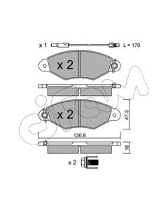 CIFAM 8222531 - Kit pastiglie freno, Freno a disco