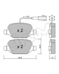 CIFAM 8223232 - Kit pastiglie freno, Freno a disco