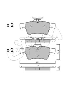 CIFAM 8223373 - Kit pastiglie freno, Freno a disco