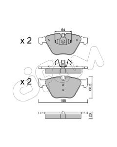 CIFAM 8225586 - Kit pastiglie freno, Freno a disco