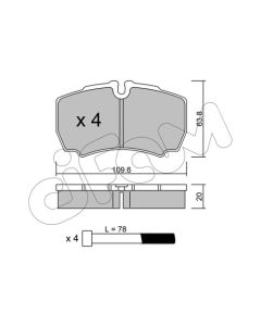 CIFAM 8226040 - Kit pastiglie freno, Freno a disco