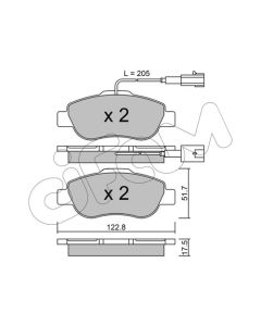 CIFAM 8226382 - Kit pastiglie freno, Freno a disco