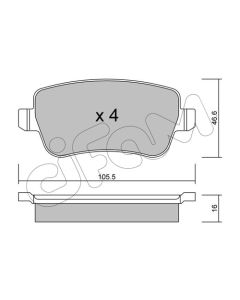CIFAM 8227060 - Kit pastiglie freno, Freno a disco