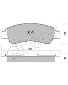 CIFAM 8227100 - Kit pastiglie freno, Freno a disco