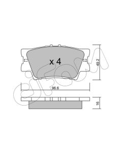 CIFAM 8227490 - Kit pastiglie freno, Freno a disco