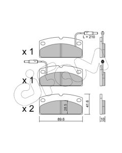 CIFAM 8227671 - Kit pastiglie freno, Freno a disco