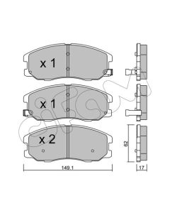 CIFAM 8227780 - Kit pastiglie freno, Freno a disco