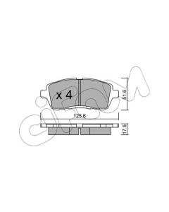 CIFAM 8227932 - Kit pastiglie freno, Freno a disco