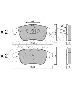 CIFAM 8228032 - Kit pastiglie freno, Freno a disco