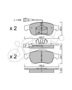 CIFAM 8228171 - Kit pastiglie freno, Freno a disco