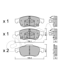 CIFAM 8228172 - Kit pastiglie freno, Freno a disco