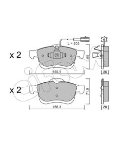 CIFAM 8228241 - Kit pastiglie freno, Freno a disco