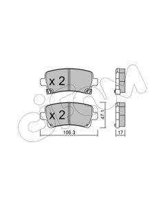 CIFAM 8228440 - Kit pastiglie freno, Freno a disco
