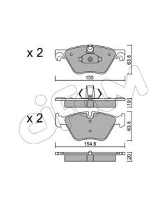 CIFAM 8229170 - Kit pastiglie freno, Freno a disco
