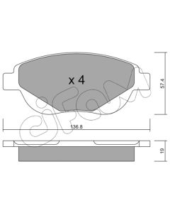 CIFAM 8229480 - Kit pastiglie freno, Freno a disco