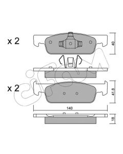 CIFAM 8229750 - Kit pastiglie freno, Freno a disco