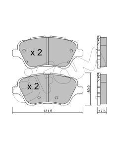 CIFAM 8229760 - Kit pastiglie freno, Freno a disco