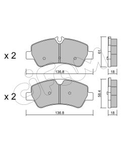 CIFAM 8229910 - Kit pastiglie freno, Freno a disco