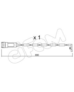 CIFAM SU108 - Contatto segnalazione, Usura past. freno/mat. d'attrito