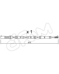 CIFAM SU278 - Contatto segnalazione, Usura past. freno/mat. d'attrito