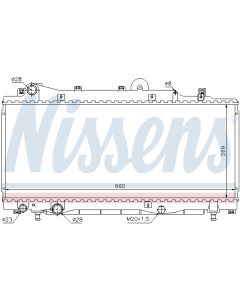 NISSENS 68805 - Radiatore, Raffreddamento motore