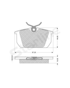 STARLINE BDS822P - Kit pastiglie freno, Freno a disco