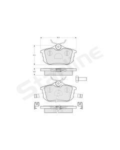 STARLINE BDS830P - Kit pastiglie freno, Freno a disco