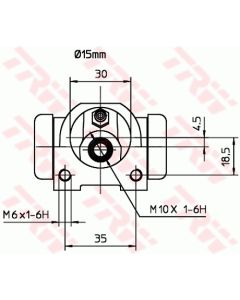 TRW BWB104 - Cilindretto freno