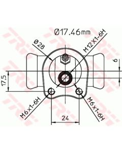 TRW BWC112 - Cilindretto freno