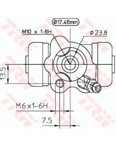 TRW BWC250 - Cilindretto freno