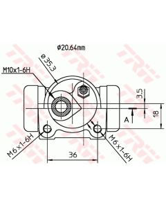 TRW BWF160 - Cilindretto freno