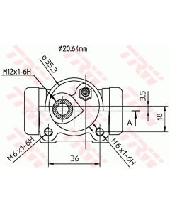TRW BWF168 - Cilindretto freno