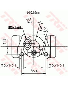 TRW BWF191 - Cilindretto freno