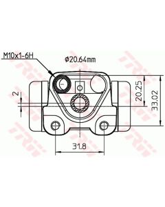 TRW BWF291 - Cilindretto freno