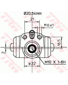 TRW BWF295 - Cilindretto freno