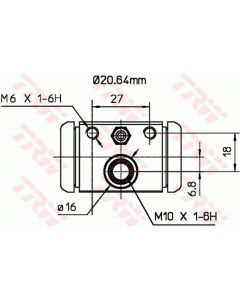 TRW BWF307 - Cilindretto freno