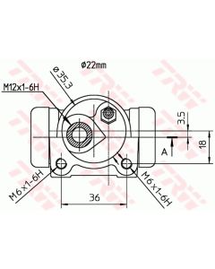TRW BWH114 - Cilindretto freno