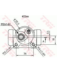 TRW BWH187 - Cilindretto freno
