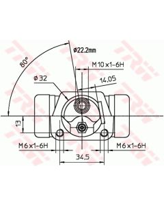 TRW BWH231 - Cilindretto freno