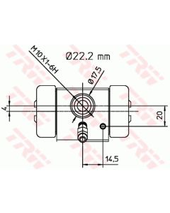 TRW BWH255 - Cilindretto freno