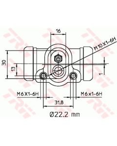 TRW BWH311 - Cilindretto freno