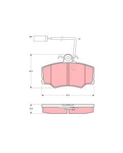 TRW GDB1045 - Kit pastiglie freno, Freno a disco