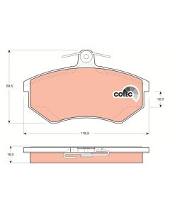 TRW GDB1048 - Kit pastiglie freno, Freno a disco