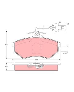 TRW GDB1057 - Kit pastiglie freno, Freno a disco