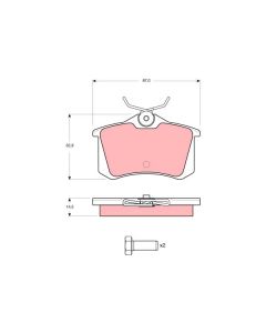 TRW GDB1073 - Kit pastiglie freno, Freno a disco