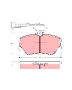 TRW GDB1095 - Kit pastiglie freno, Freno a disco