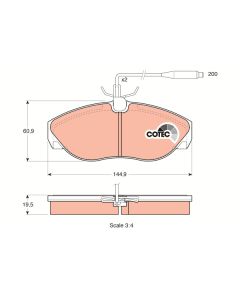 TRW GDB1105 - Kit pastiglie freno, Freno a disco