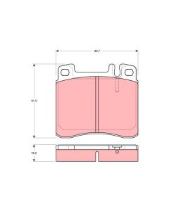 TRW GDB1122 - Kit pastiglie freno, Freno a disco